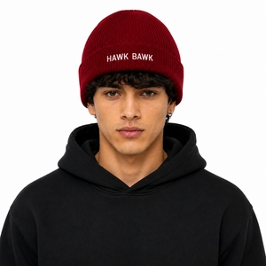 Bonnet unisexe décontracté pour l'hiver, style streetwear, confort quotidien, revers plié, motif lettres, bonnet personnalisé - Product Image 1