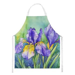 Tennessee Iris Multicolor Unisex grande adulto acuarela delantal para cocinar manualidades para hornear jardinería cocina servir para hombres mujeres - Product Image 1
