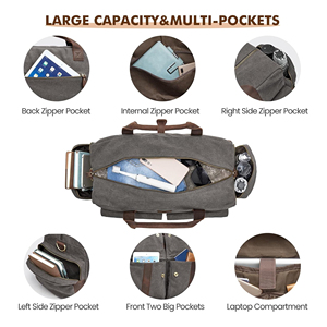 Versatile Gym Duffle Bag Sports Travel <b>Holdall</b> Large Capacity Workout <b>Weekend</b> Carrying Luggage Storage With Adjustable Shoulder - Product Image 4