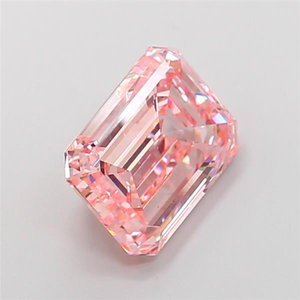 Diamant de laboratoire rose intense taille émeraude 5,08 carats CVD IGI VS2, polissage excellent, symétrie excellente, diamant non monté, sourcing B2B - Product Image 2