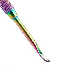 Morje Surgical Dual-End Reusable Stainless Steel <b>Nail</b> Pusher <b>Tool</b> for Manicure with Textured Grip and Iridescent Finish - Product Image 5