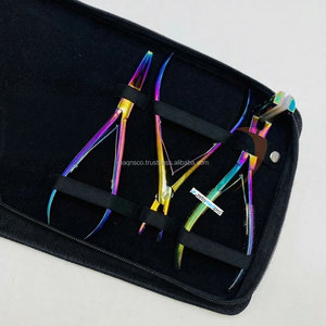 Outils professionnels de pose d'extensions de cheveux à micro-perles en acier inoxydable de qualité chirurgicale, réutilisables, durables et de haute qualité, effet arc-en-ciel - Product Image 3