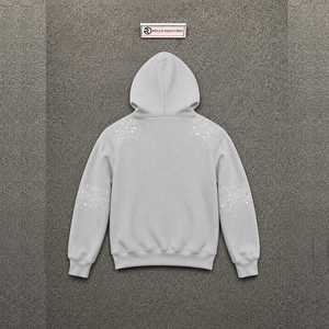 NEW QUALITY Gray Rhinestone Zip Up Hoodie Glitter Print Regular Fit Casual Fleece Autumn Wear Designer Inspired Luxury Style Cas - Product Image 6