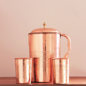 Pure Copper <b>Jug</b> Gold Antique Design Solid Quality Big Size Metal Pure Copper <b>Jug</b> for <b>Drinking</b> Water - Product Image 5