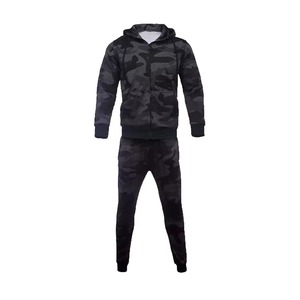 Men's <b>Camouflage</b> Tracksuit Hooded Full Zip Jacket And Matching Pants Quick Dry Sporty Design For Autumn Wear - Product Image 3