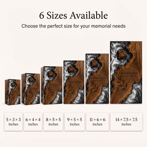 Custom Rosewood Burl Resin River Urn Personalized Memorial <b>Keepsake</b> <b>Ashes</b> Container American Style Durable Eco-Friendly 220 - Product Image 1