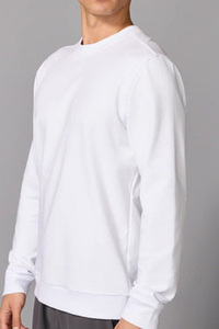 Sweat-shirt polaire uni pour homme, col rond, manches longues, chaud pour l'hiver, mélange de coton, prix usine OEM ODM, vente en gros - Product Image 4
