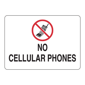 Panneau interdiction d'utiliser les téléphones portables Brady, 10x14 pouces, PVC, pour zones à accès restreint aux téléphones - Product Image 2