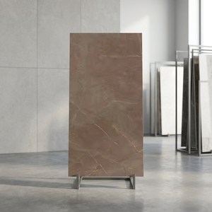 Azulejos de porcelana brillante Amani Choco de 800x1600 mm para suelo y pared, diseño de mármol marrón intenso de 80x160 cm - Product Image 2