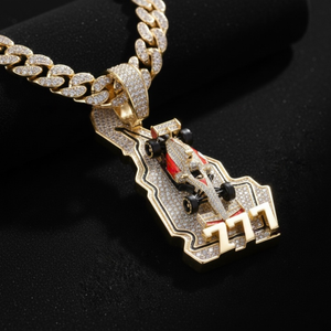Colgante de Plata con Baño de Rodio y Diamante Cultivado en Laboratorio con Forma de Mapa de Fórmula 1, Personalizado, Regalo para Fanáticos de Carreras, Collar para Fiesta - Product Image 6