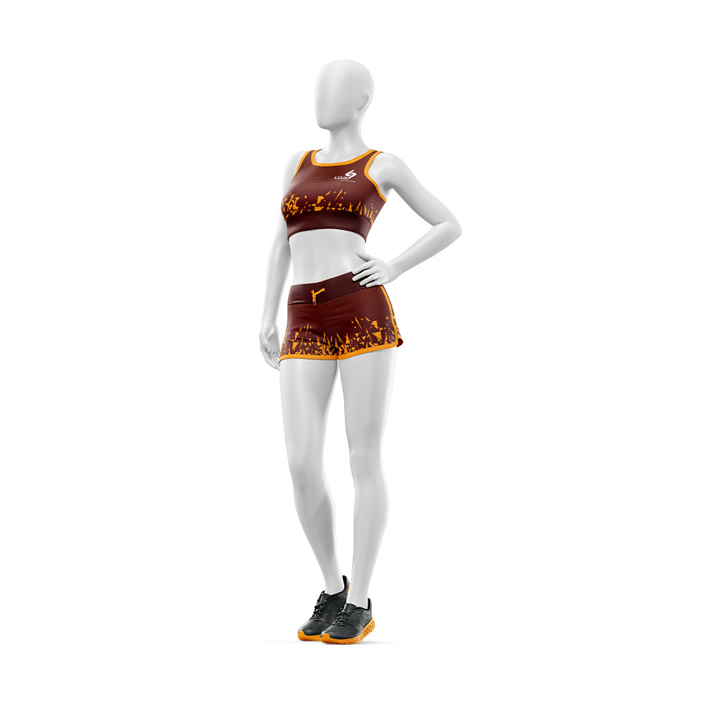 Wholesale Custom Eco Friendly Lightweight Mid Waisted Active Stretch Breathable Four Way Stretch 2 Piece Girl's Yoga Sports Set