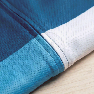 Camiseta de Ciclismo para Hombre, Manga Corta, Rayas Azules y Blancas, Ligera, Transpirable, Ropa Deportiva, Uniforme de Ciclismo - Product Image 2