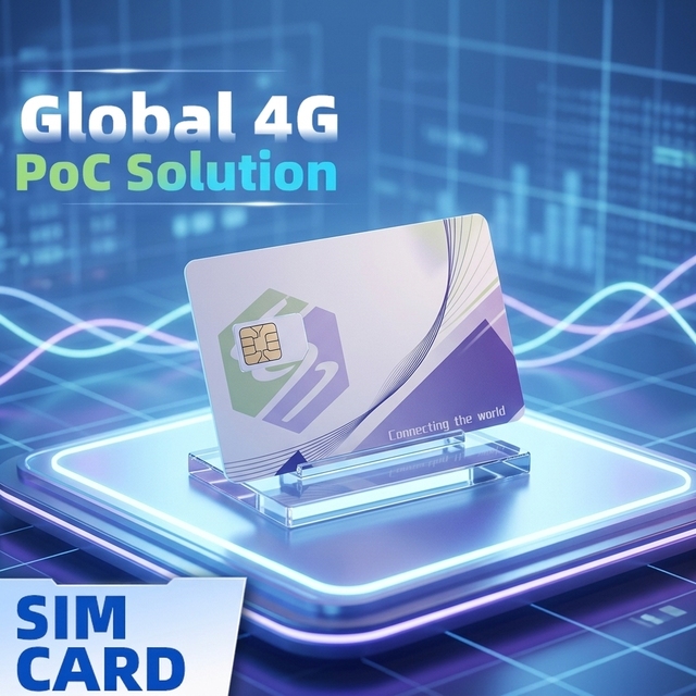 Global SIM Card for 4G LTE POC Walkie-Talkie Network Radio Phone for Long Range Intercom,Not Sold Separately, Package Optional