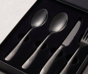<b>Set</b> Of 4 <b>Cutlery</b> <b>Sets</b> Stainless Steel Flatware <b>Black</b> Coated Finished Perfect For Tableware Kitchenware Daily Usable <b>Cutlery</b> <b>Sets</b> - Product Image 6