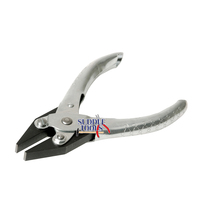 Alicates de acción paralela con punta plana de 140 mm de acero inoxidable para fabricación de joyas DIY, herramientas esenciales con resorte de retorno