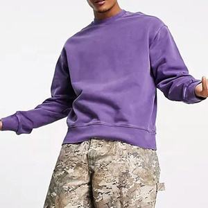 New Custom Logo Embroidered Digital Printing Summer 100% Cotton Fleece Heavyweight Oversized Sweatshirt Regular Fit Lined Design - Product Image 5