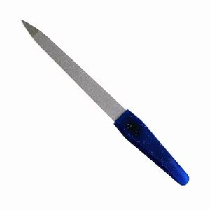 Blue Handle Metal Nail File for Professional Salon with Pointed Tip for Cleaning Manicure Tools <b>Kit</b> for Home Use Sapphire Steel - Product Image 3