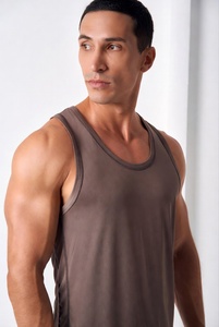 Breathable Top Quality Custom <b>Logo</b> Fitness Clothing Tank Top Men Factory Price Cotton Sleeveless Tank Top - Product Image 6