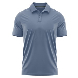 Polo pour homme à manches courtes, rayé uni, 100% coton, coupe ajustée, design décontracté - Product Image 2