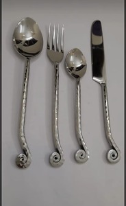 Ensemble de couverts classiques en acier inoxydable 18-10 brillant argenté, prix compétitif, passe au lave-vaisselle, pour mariage - Product Image 6