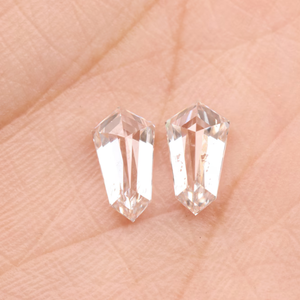 Par de Diamantes Cultivados en Laboratorio con Corte Escudo de 3ct, Claridad VS, Color EF, Corte Excelente, Diamantes Sueltos para Hacer Pendientes - Product Image 1