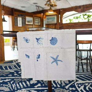 Servilletas de algodón bordadas con coral ecológicas, tela de encaje tejida estilo océano para textiles para el hogar, espacio vital y bolsas - Product Image 5