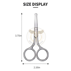 Tijeras pequeñas de acero inoxidable con punta afilada para el cuidado profesional del cabello, pestañas, nariz, cejas y recorte del bigote. - Product Image 2