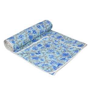 Luxurious Custom Block Printing Fabric <b>Quilts</b> New Collection Arrival Handmade Cotton Floral Printed Hand Block Double <b>Bed</b> Dohar - Product Image 3