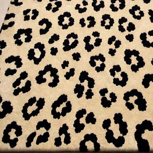 พรมลายเสือดาวสีดำเบจ พรมทอมือลายสัตว์ทันสมัย สำหรับห้องนั่งเล่นขนาดใหญ่ ห้องนอน พรมปูพื้นนุ่มตกแต่ง - Product Image 4