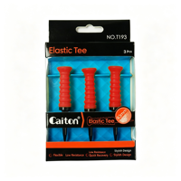 Tees de golf durables et élastiques à réinitialisation rapide, en plastique flexible et imperméable, accessoires de golf du fabricant