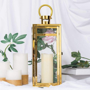 Farol Grande de Metal para Decoración de Jardín al Aire Libre, Centro de Mesa para Bodas y Navidad con Encanto Rústico Hecho a Mano - Product Image 2