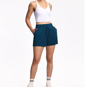 Shorts de Yoga para Mujer, Cintura Alta, Secado Rápido, 100% Poliéster, Sin Costuras, Ropa Deportiva, Shorts Casuales con Cintura Elástica - Product Image 2