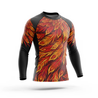Rashguard de compression respirant et anti-déchirure pour MMA/BJJ, idéal pour la gym, le grappling et la boxe - Spandex/Nylon, manches longues