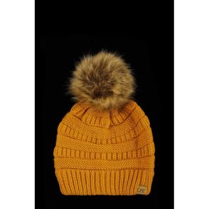 Berretto Halo Super con Pompon in Finta Pelliccia, Accessorio Invernale di Qualità Premium - Product Image 2