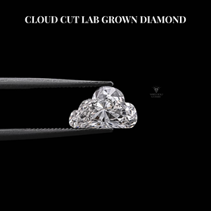 Diamant cultivé en laboratoire 3 carats certifié IGI, forme nuage, CVD HPHT, taille unique, fournisseur en gros, conception personnalisée d'Inde - Product Image 2