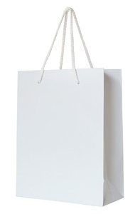 Sac cadeau en papier biodégradable avec poignées en corde résistantes, logo et dimensions personnalisés, sac cadeau en papier écologique pour emballages durables - Product Image 1