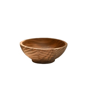 Tazón de Madera de Acacia Natural Hecho a Mano de Diseño Moderno, Tazón para Ensaladas y Frutas, Tazón de Madera Ligero para Usar en Días Especiales - Product Image 1