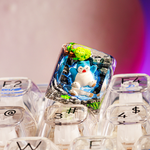 Keycaps Mystiques Anime, Keycaps Artisanaux Personnalisés, Keycaps Anime Mignons, Keycaps Verts, Ensemble de Keycaps, Keycaps en Résine - Product Image 5