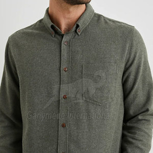 Camisa de Franela Ligera y Sólida, Material Ecológico Suave y Transpirable, Diseño Cómodo de Corte Regular, Perfecta para Viajes Casuales - Product Image 4