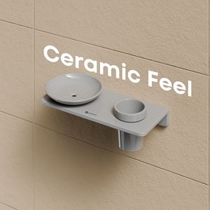 จานสบู่แก้วทรงกลมพร้อมที่ยึดติดผนัง ฐานโลหะทนทาน ถาดสบู่ทรงกลมสำหรับห้องน้ำสมัยใหม่และอุปกรณ์ในห้องอาบน้ำ - Product Image 3