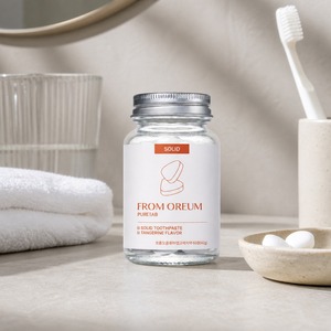 [FROM OREUM] Dentifrice solide pour invités, saveur mandarine de Jeju, 60 comprimés pour la salle de bain des clients d'hôtel - Product Image 1