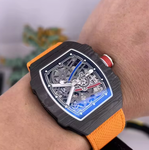 RM AMG Factory Luxury Luxury <b>Skeleton</b> <b>Automatic</b> Mechanical Men's Sports <b>Watch</b> Carbon Fiber Case Nylon Strap mechanical <b>watch</b> - Product Image 1