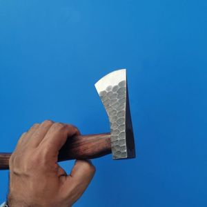 Carbon Steel Outdoor Hand Axe with Wooden Handle Compact Hatchet <b>Tool</b> for Camping Hiking Bushcraft Wood Cutting and Garden - Product Image 3