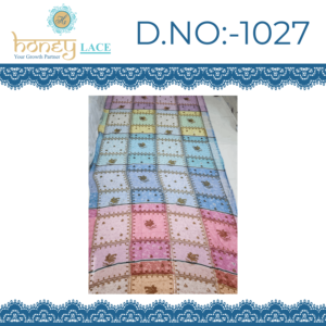 ผ้าชีฟองไชนอนเนื้อนอนวูฟเวนพรีเมียม ฮันนี่เลซ พิมพ์ลายดอกไม้ ประดับลูกปัด น้ำหนักปานกลาง ป้องกันไฟฟ้าสถิต ระบายอากาศได้ดี สำหรับทำเครื่องประดับ - Product Image 4