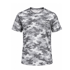 เสื้อยืดคอกลมแขนสั้นผู้ชายลายพรางสีเงิน ผ้าฝ้าย 100% ระบายอากาศได้ดี แห้งเร็ว เหมาะสำหรับออกกำลังกาย ฟิตเนส เล่นกีฬา - Product Image 1