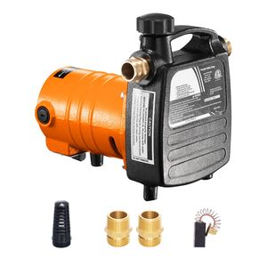 Pompa d'Acqua Portatile in Ghisa 115V AC 1/2HP 1600 GPH con Filtro a Spazzole di Carbone e Connettori in Ottone - Product Image 1