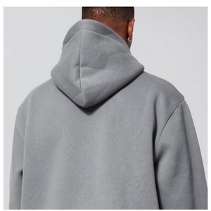 Men's Oversized Hooded Sweatshirt Solid Color Fleece Casual Wear Autumn Style Pocket Design Regular Fit Knitted - Product Image 3