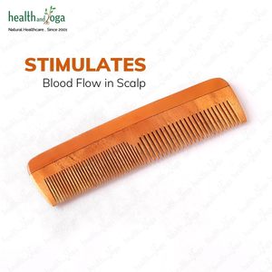HealthAndYoga PureTress Neem Wood Dual Teeth Hair <b>Comb</b> for Women/men Durable Handmade <b>Comb</b> - Product Image 6
