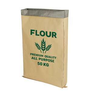 High Quality Recyclable Kraft Paper Laminated PP Woven Packaging <b>Bags</b> 15kg 20kg 25kg Zipper Top Grain Packaging - Product Image 1