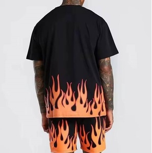 Ensemble de vêtements pour hommes imprimé numérique 3D tendance : T-shirt et short par sublimation, style streetwear estival, survêtement vintage de haute qualité - Product Image 6